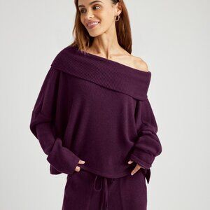 NWT Splendid London Lounge Drape top- Plum